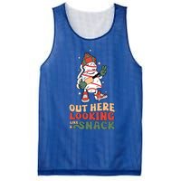 Boojee Out Here Lookin Like Snack Groovy Christmas Tree Cake Funny Gift Mesh Reversible Basketball Jersey Tank