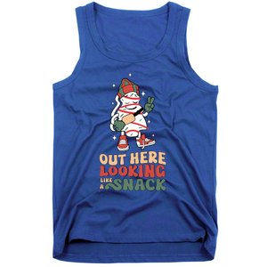 Boojee Out Here Lookin Like Snack Groovy Christmas Tree Cake Funny Gift Tank Top