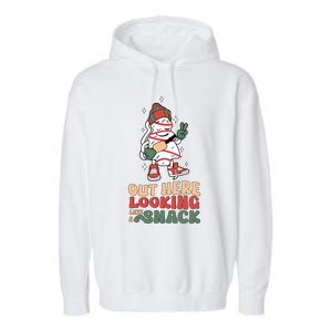 Boojee Out Here Lookin Like Snack Groovy Christmas Tree Cake Funny Gift Garment-Dyed Fleece Hoodie