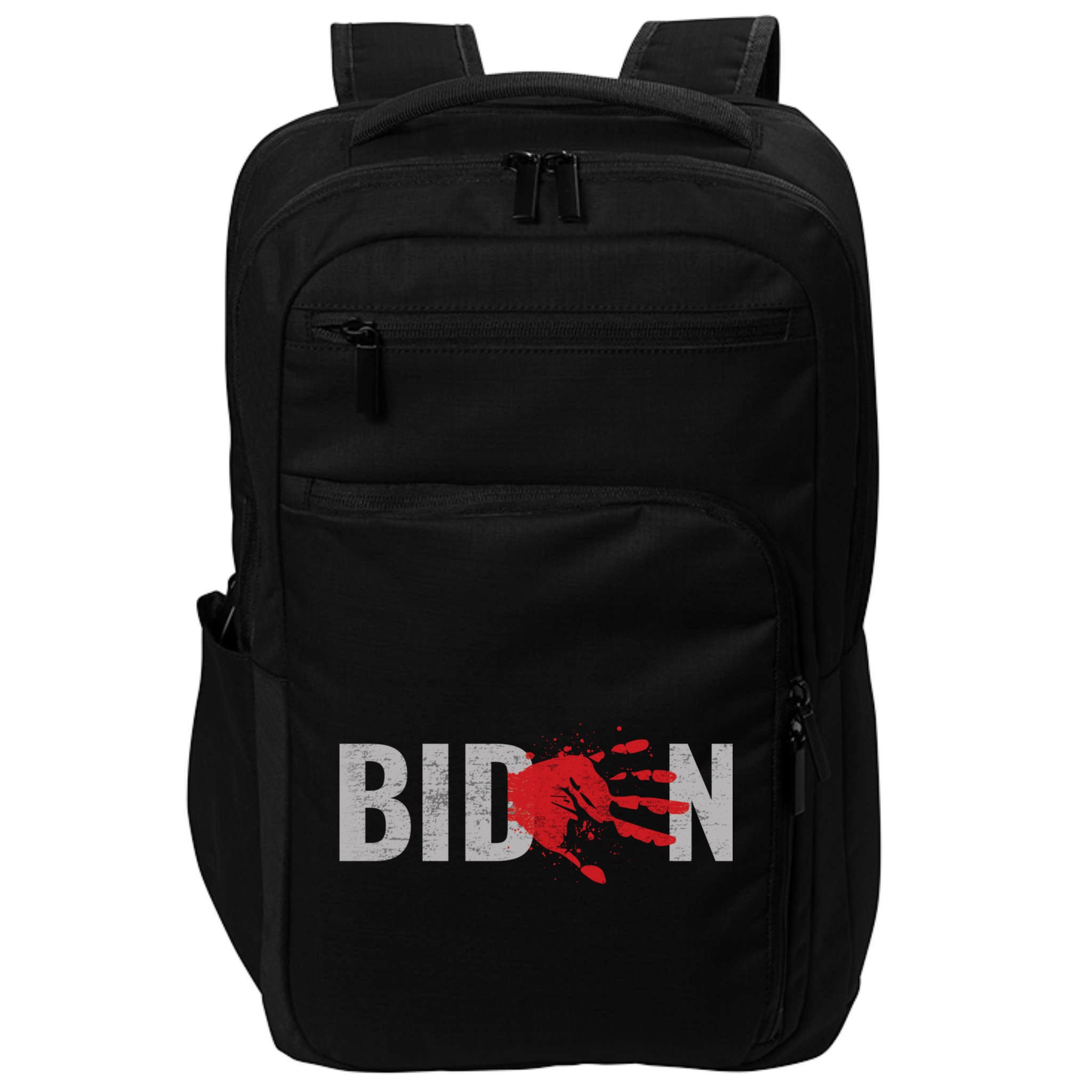 Blood On His Hands Anti Joe Biden Bloody Handprint Impact Tech Backpack
