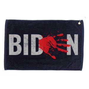 Blood On His Hands Anti Joe Biden Bloody Handprint Grommeted Golf Towel