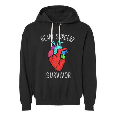 Bypass Open Heart Surgery Coronary Diseases Survivor Warrior Garment-Dyed Fleece Hoodie