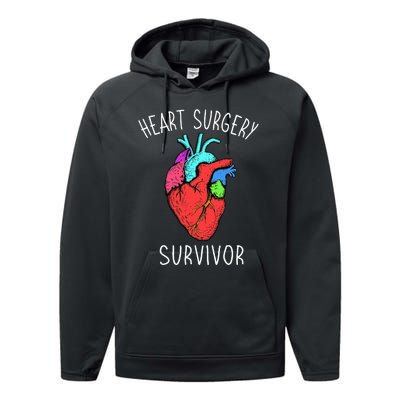 Bypass Open Heart Surgery Coronary Diseases Survivor Warrior Performance Fleece Hoodie