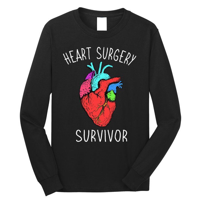 Bypass Open Heart Surgery Coronary Diseases Survivor Warrior Long Sleeve Shirt