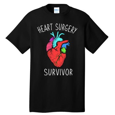 Bypass Open Heart Surgery Coronary Diseases Survivor Warrior Tall T-Shirt