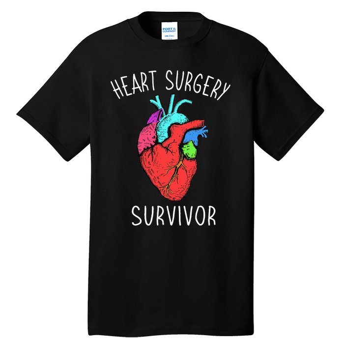 Bypass Open Heart Surgery Coronary Diseases Survivor Warrior Tall T-Shirt