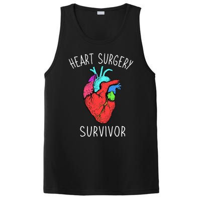 Bypass Open Heart Surgery Coronary Diseases Survivor Warrior PosiCharge Competitor Tank