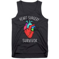 Bypass Open Heart Surgery Coronary Diseases Survivor Warrior Tank Top