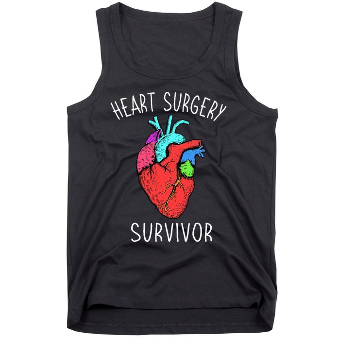 Bypass Open Heart Surgery Coronary Diseases Survivor Warrior Tank Top