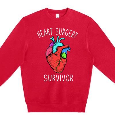 Bypass Open Heart Surgery Coronary Diseases Survivor Warrior Premium Crewneck Sweatshirt