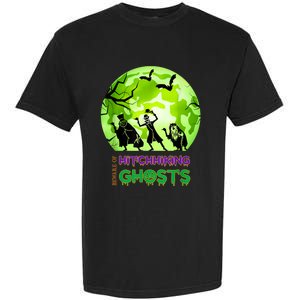 Beware Of Hitchhiking Ghosts Halloween Bat Funny shirt Garment-Dyed Heavyweight T-Shirt