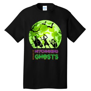 Beware Of Hitchhiking Ghosts Halloween Bat Funny shirt Tall T-Shirt