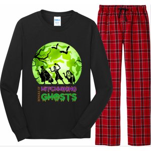 Beware Of Hitchhiking Ghosts Halloween Bat Funny shirt Long Sleeve Pajama Set