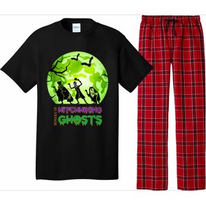 Beware Of Hitchhiking Ghosts Halloween Bat Funny shirt Pajama Set