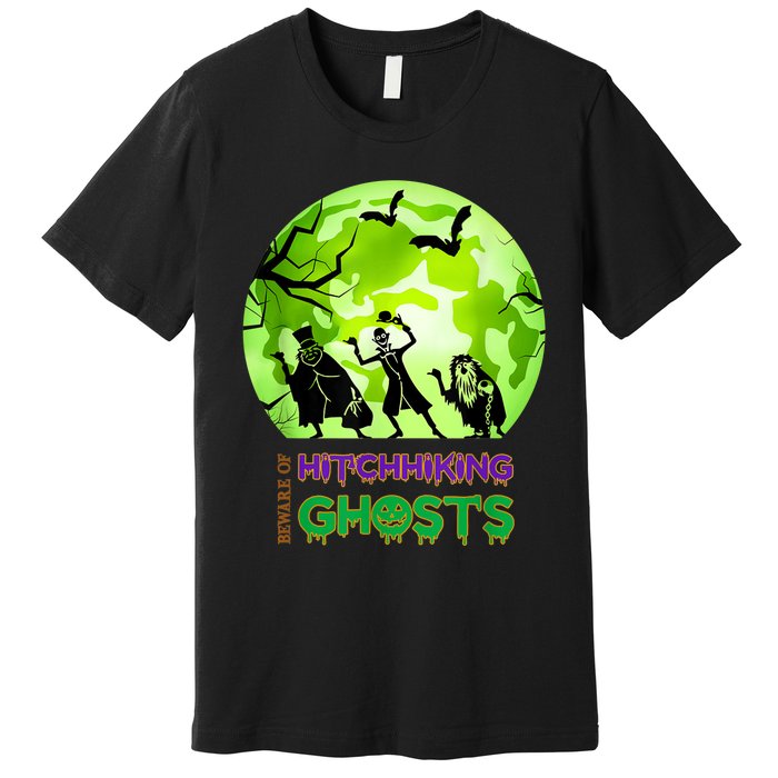 Beware Of Hitchhiking Ghosts Halloween Bat Funny shirt Premium T-Shirt