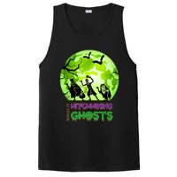 Beware Of Hitchhiking Ghosts Halloween Bat Funny shirt PosiCharge Competitor Tank