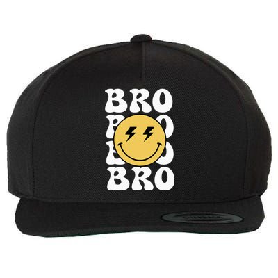 Bro One Happy Dude Birthday Theme Family Matching Wool Snapback Cap