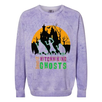 Beware Of Hitchhiking Ghosts Halloween Colorblast Crewneck Sweatshirt