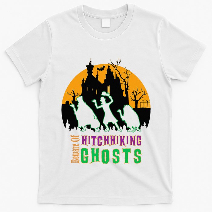 Beware Of Hitchhiking Ghosts Halloween T-Shirt