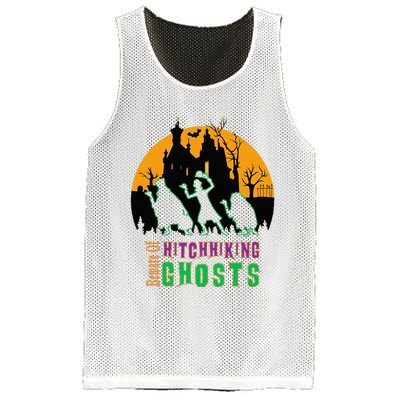 Beware Of Hitchhiking Ghosts Halloween Mesh Reversible Basketball Jersey Tank