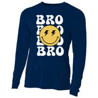 Bro One Happy Dude Birthday Theme Family Matching Cooling Performance Long Sleeve Crew