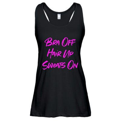 Bra Off Hair Up Sweats On Ladies Essential Flowy Tank