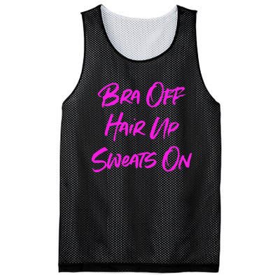 Bra Off Hair Up Sweats On Mesh Reversible Basketball Jersey Tank