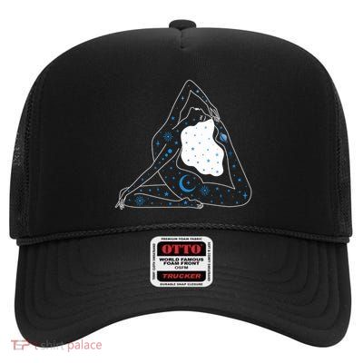 Boho Celestial Bodies Yoga Girl High Crown Mesh Back Trucker Hat
