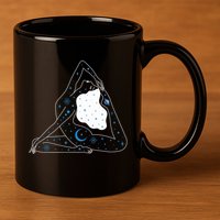 Boho Celestial Bodies Yoga Girl 11oz C Handle Ceramic Mug