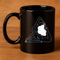 Boho Celestial Bodies Yoga Girl 11oz C Handle Ceramic Mug