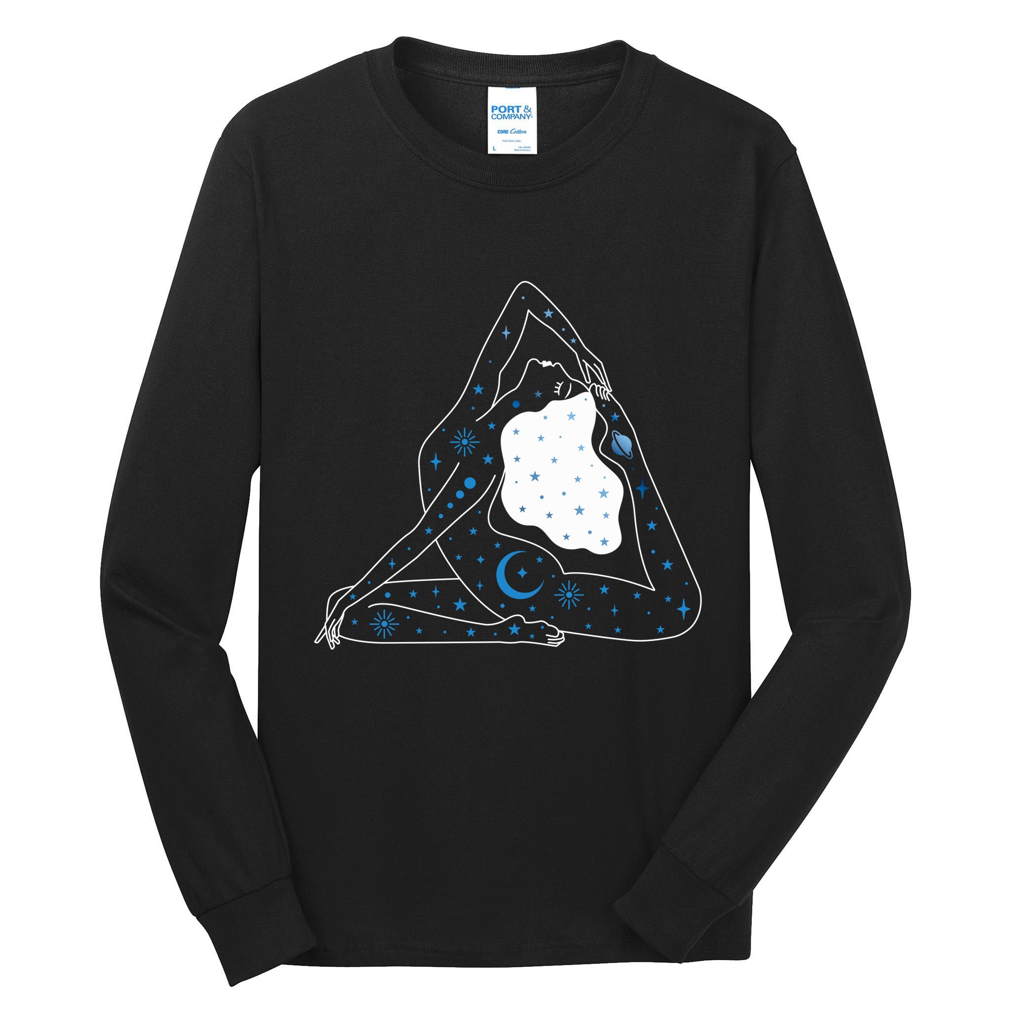 Boho Celestial Bodies Yoga Girl Tall Long Sleeve T-Shirt