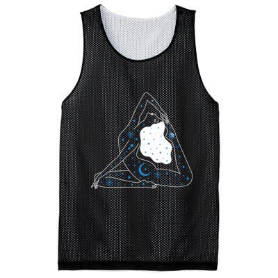 Boho Celestial Bodies Yoga Girl Mesh Reversible Basketball Jersey Tank