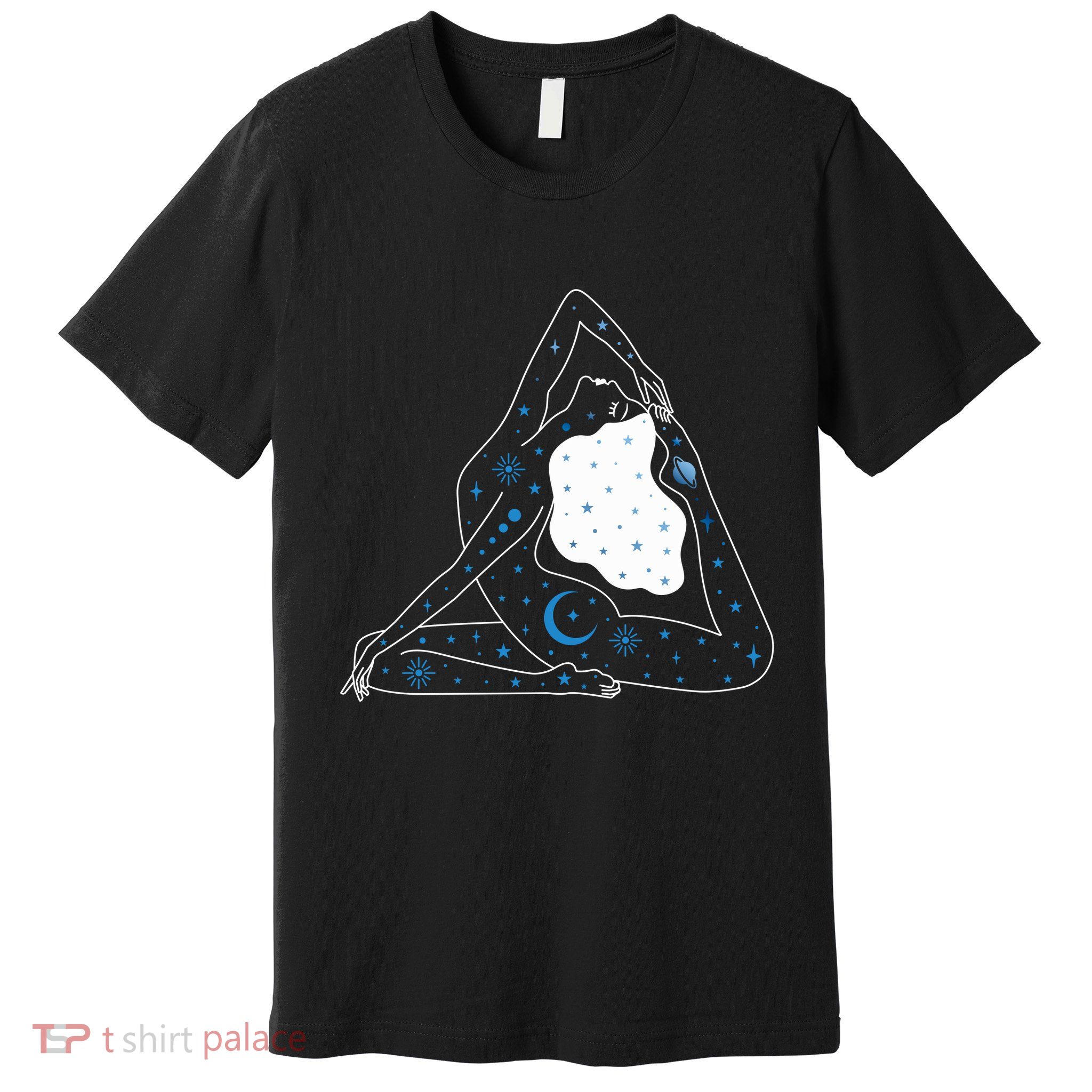 Boho Celestial Bodies Yoga Girl Premium T-Shirt