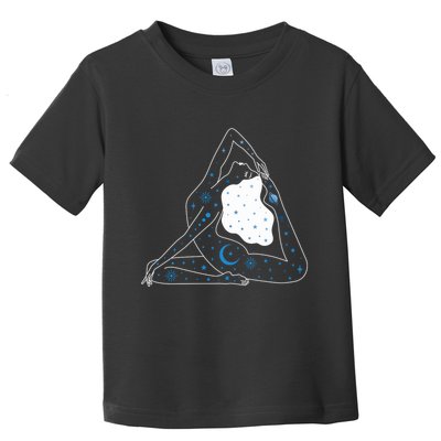 Boho Celestial Bodies Yoga Girl Toddler T-Shirt
