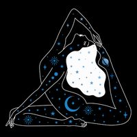 Boho Celestial Bodies Yoga Girl Zip Tote Bag