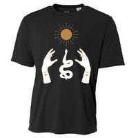 Boho Hands Reaching For The Sun Snake Cooling Performance Crew T-Shirt