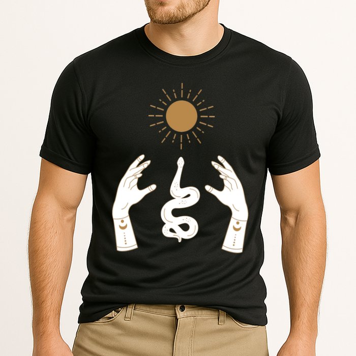 Boho Hands Reaching For The Sun Snake Performance Shirt
