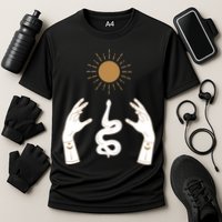 Boho Hands Reaching For The Sun Snake Performance Shirt