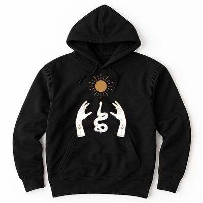 Boho Hands Reaching For The Sun Snake Hoodie