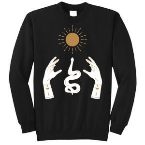 Boho Hands Reaching For The Sun Snake Sweatshirt