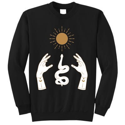 Boho Hands Reaching For The Sun Snake Sweatshirt