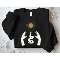 Boho Hands Reaching For The Sun Snake Sweatshirt