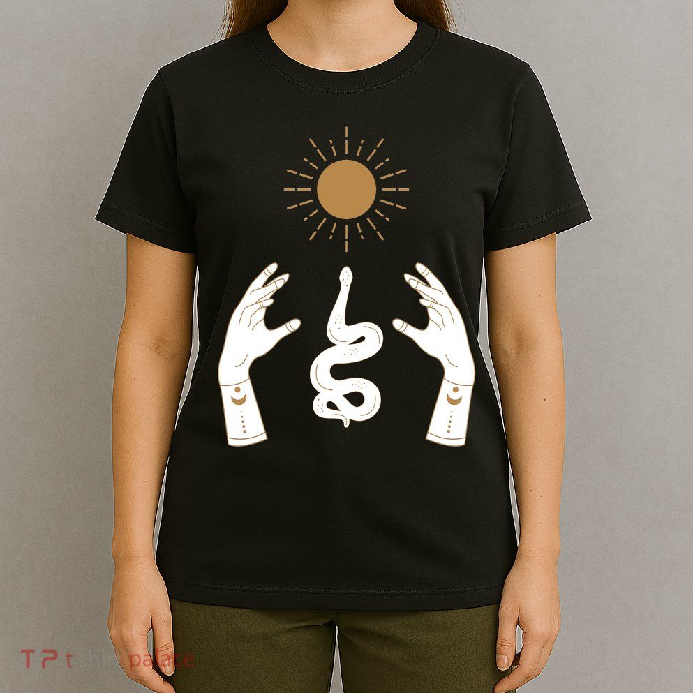 Boho Hands Reaching For The Sun Snake T-Shirt