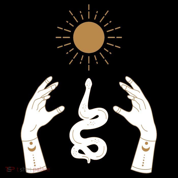 Boho Hands Reaching For The Sun Snake T-Shirt
