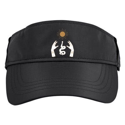 Boho Hands Reaching For The Sun Snake Adult Drive Performance Visor