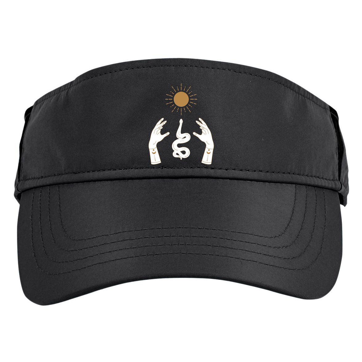 Boho Hands Reaching For The Sun Snake Adult Drive Performance Visor