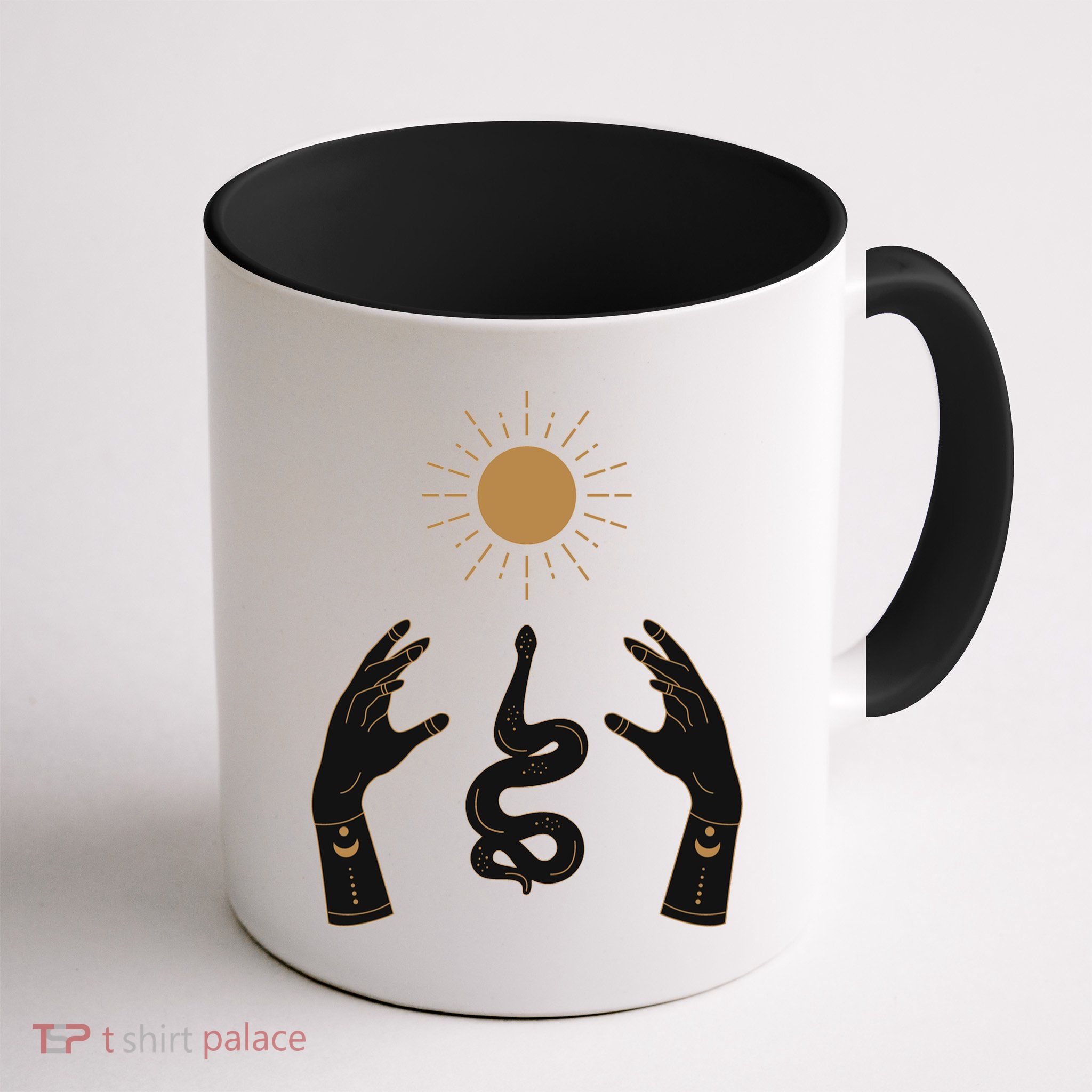 Boho Hands Reaching For The Sun Snake Mug