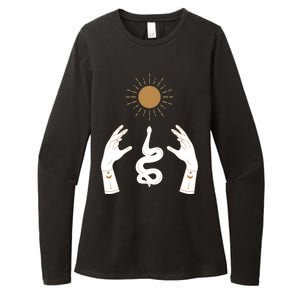 Boho Hands Reaching For The Sun Snake Womens CVC Long Sleeve Shirt