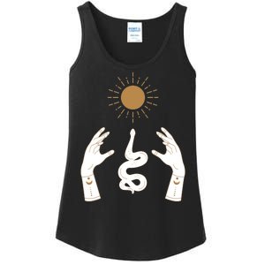 Boho Hands Reaching For The Sun Snake Ladies Essential Tank