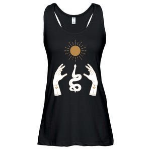 Boho Hands Reaching For The Sun Snake Ladies Essential Flowy Tank